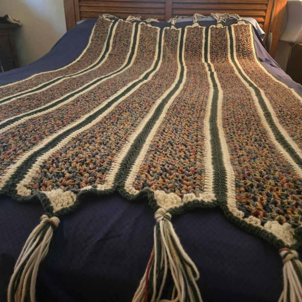 Handmade crochet striped